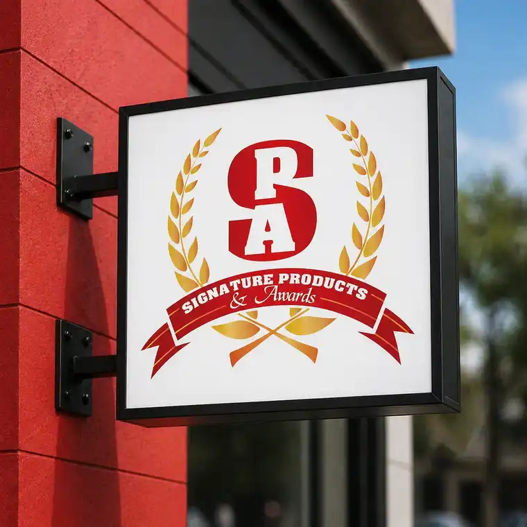 Custom storefront and event signage by Signature Products & Awards